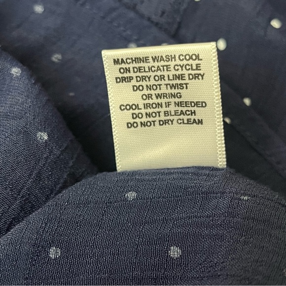 Emily Daniel’s Womens Blue Polka Dot Tunic Blouse Retro Rockabilly Pinup L - Picture 6 of 10